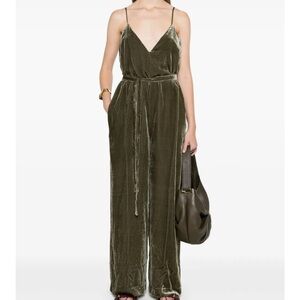 NWT Gold Hawk Velvet Jumpsuit Size XS